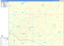 Midwest City Wall Map Basic Style 2024